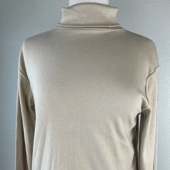 NWT Passports Tan Turtle Neck Size S - Picture 2 of 6